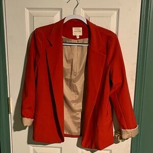 3/4 Sleeve Orange Blazer